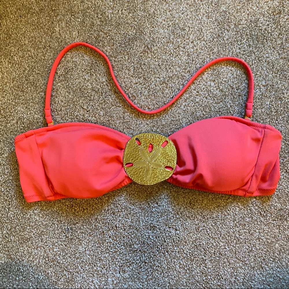 VS Coral Bandeau Top Gold Shell